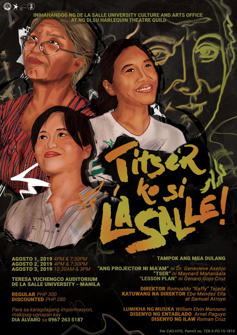 Harlequin Theatre Guild Presents a Trilogy of Original Plays, TITSER KO SI LA SALLE!, 8/1-3 