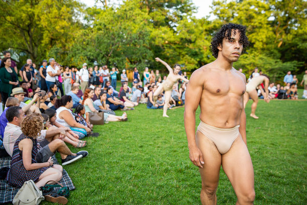 Chris Bell and dancers in "Earth is Created". Choreography by Robert Mark Burke. Phot Photo