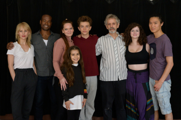 The full cast of ROUND WENT THE WHEEL. From left: Christina Toth, Rafael Jordan*, Mar Photo