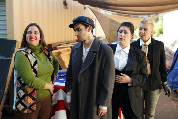 L to R: Courtney Reed (Moore), Parker Apple (Czolgosz), Sarah Kline (Booth), Renee Co Photo