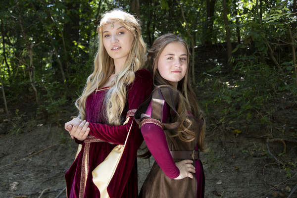 Fallon Goldsmith and Jordan Batty as Queen Guinevere & Young Guinevere    photo by Ja Photo