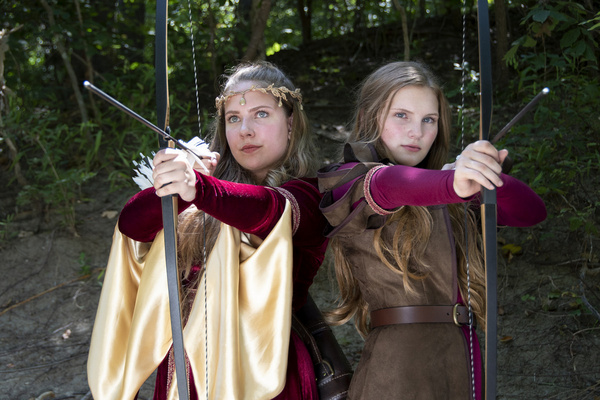 Camryn Smith and Alexa Stratton as Queen Guinevere & Young Guinevere    photo by Jaso Photo