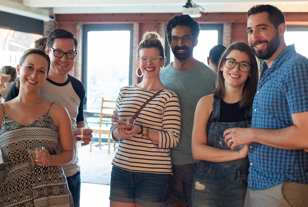 L-R     Meghan & Scott Wasserman, Anika Chapin, Mo Narang, Shannon Deep, Josh Phan-Gr Photo