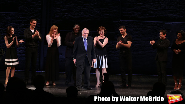 Hal Prince with cast during the Broadway Opening Night performance Curtain Call for ' Photo