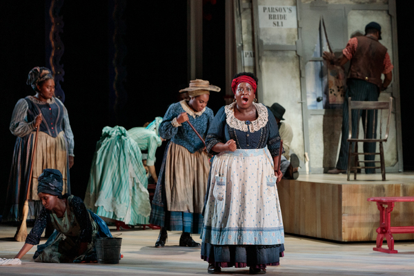 Judith Skinner as Queenie and members of the ensemble in The Glimmerglass Festivalâ� Photo