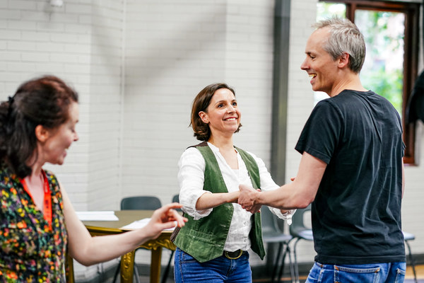 Photo Flash: Inside Rehearsal For New Vic Theatre's Production of Moira Buffini's HANDBAGGED 
