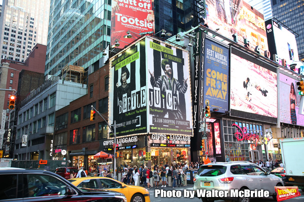 Photo Coverage: BEETLEJUICE Haunts Times Square With New Billboard Image