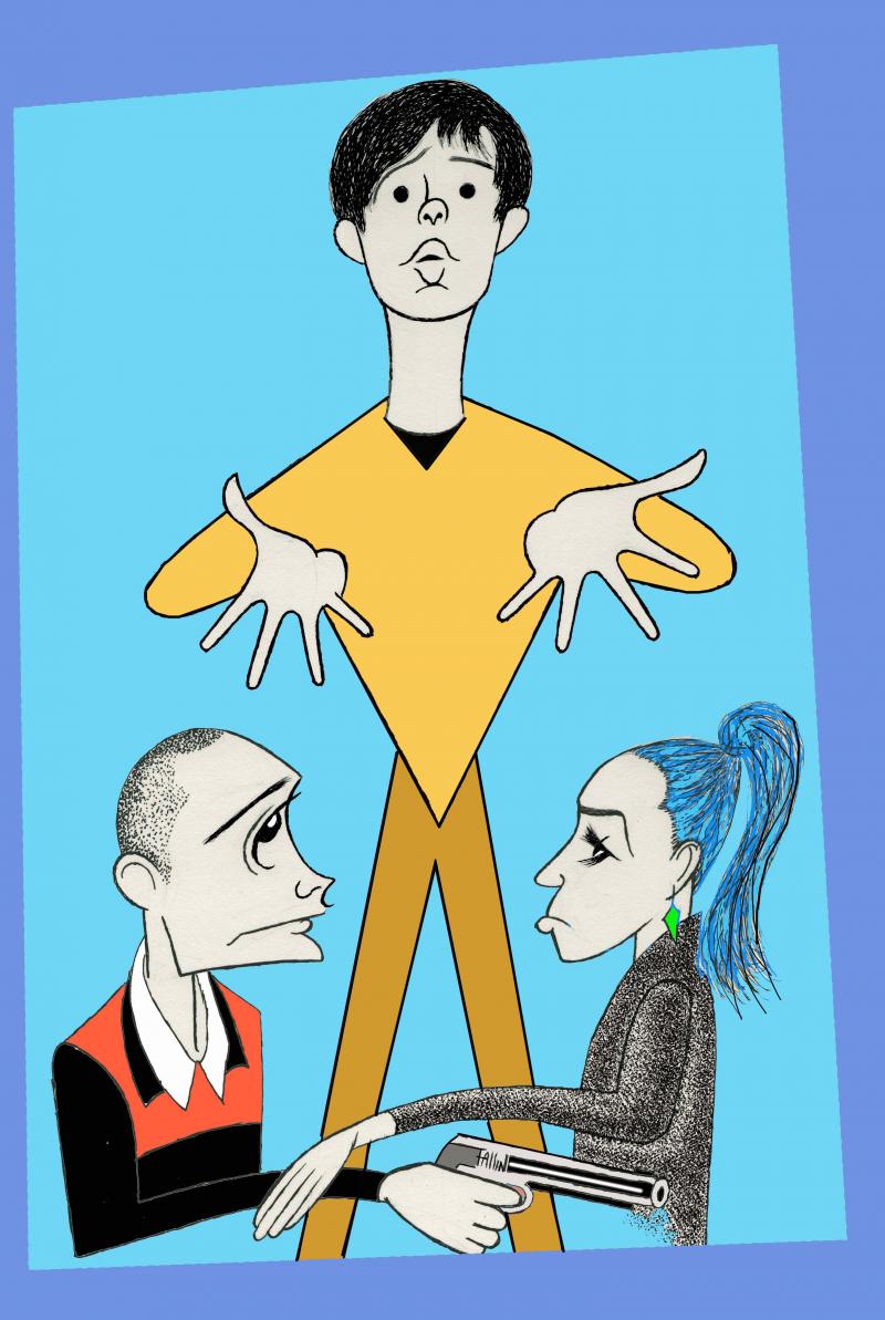 BWW Exclusive: Ken Fallin Draws the Stage - CONTACT HIGH Image