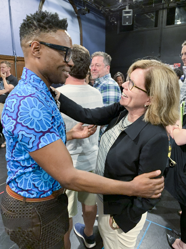 Director Billy Porter and President of the Board Sharon Malt at the Meet and Greet Photo