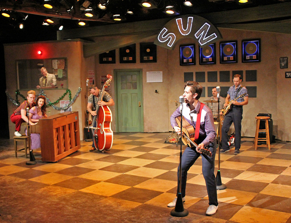 Gavin Rohrer as Jerry Lee Lewis, Emily Seibert as Dyanne, Bobby Becher as Sam Phillip Photo