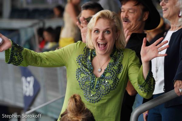 Photo Coverage: The Cast of FIDDLER ON THE ROOF IN YIDDISH Sings the National Anthem at Yankee Stadium Image