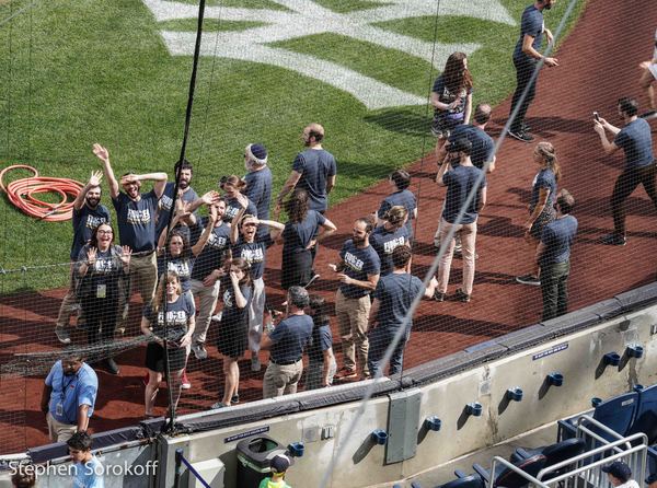 Photo Coverage: The Cast of FIDDLER ON THE ROOF IN YIDDISH Sings the National Anthem at Yankee Stadium Image
