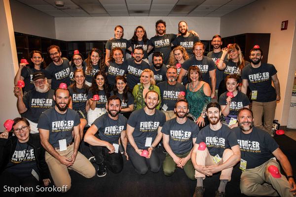 Photo Coverage: The Cast of FIDDLER ON THE ROOF IN YIDDISH Sings the National Anthem at Yankee Stadium Image