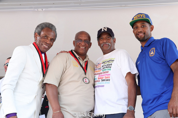 Andre De Shields, Baltimore Mayor Jack Young, Michael Johnson, Creative Director of t Photo