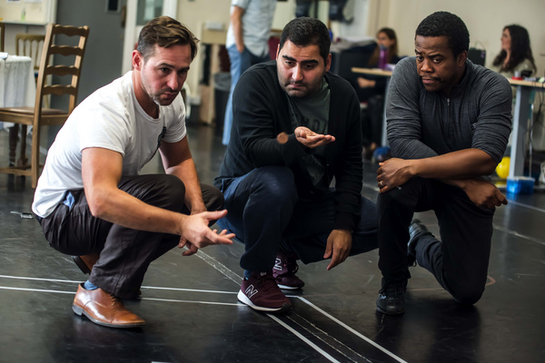 Andrew Squires, Mete Dursen & Daniel Poyser in rehearsal for A View from the Bridge a Photo