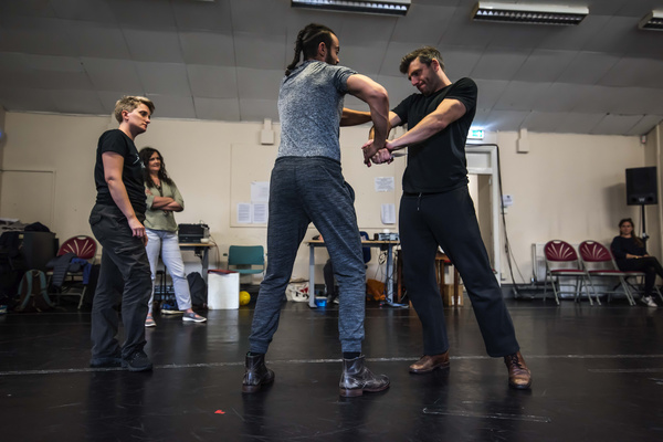 Reuben Johnson & Nicholas Karimi in rehearsal for A View from the Bridge at York Thea Photo