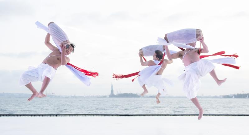India's Independence Celebrates With Lady Liberty At Sunset For Battery Dance Festival Image