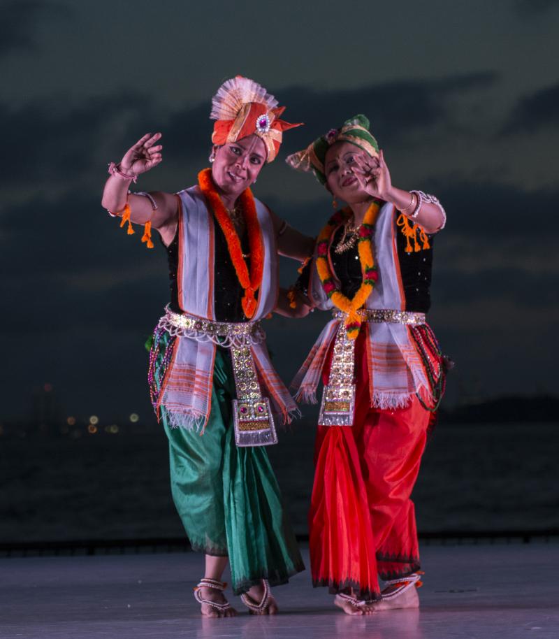 India's Independence Celebrates With Lady Liberty At Sunset For Battery Dance Festival Image