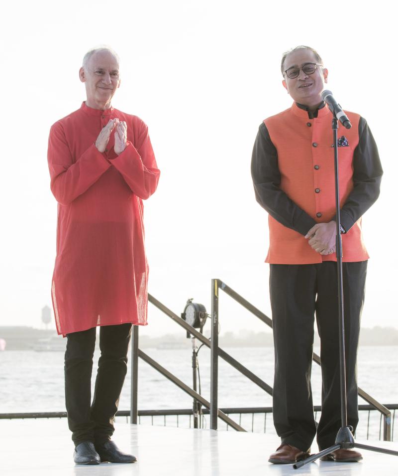 India's Independence Celebrates With Lady Liberty At Sunset For Battery Dance Festival Image