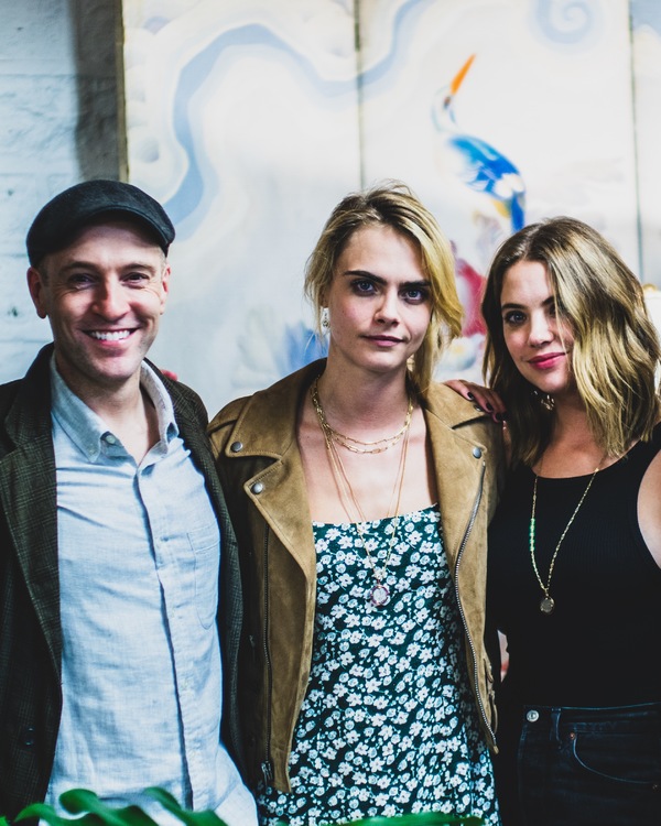 Cara Delevingne and Ashley Benson with Derren Brown Photo