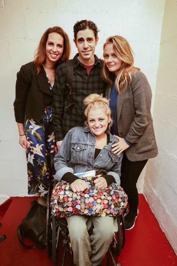 Mallory Portnoy, Damon Daunno and Ali Stroker with Alicia Silverstone Photo