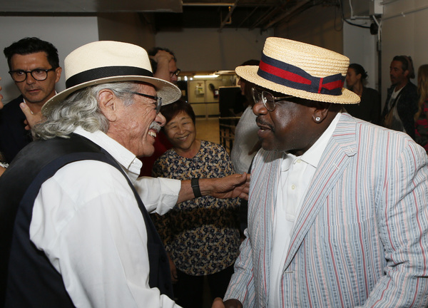 Edward James Olmos and Cedric the Entertainer backstage  Photo