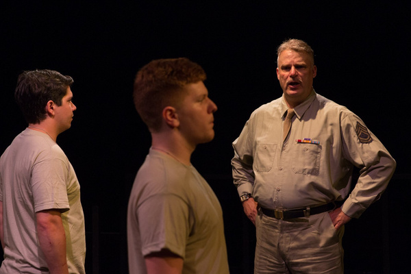 Aaron Mohs-Hale (Carney), Drew Bates (Eugene) and John Munn (Sgt. Toomey)  Photo