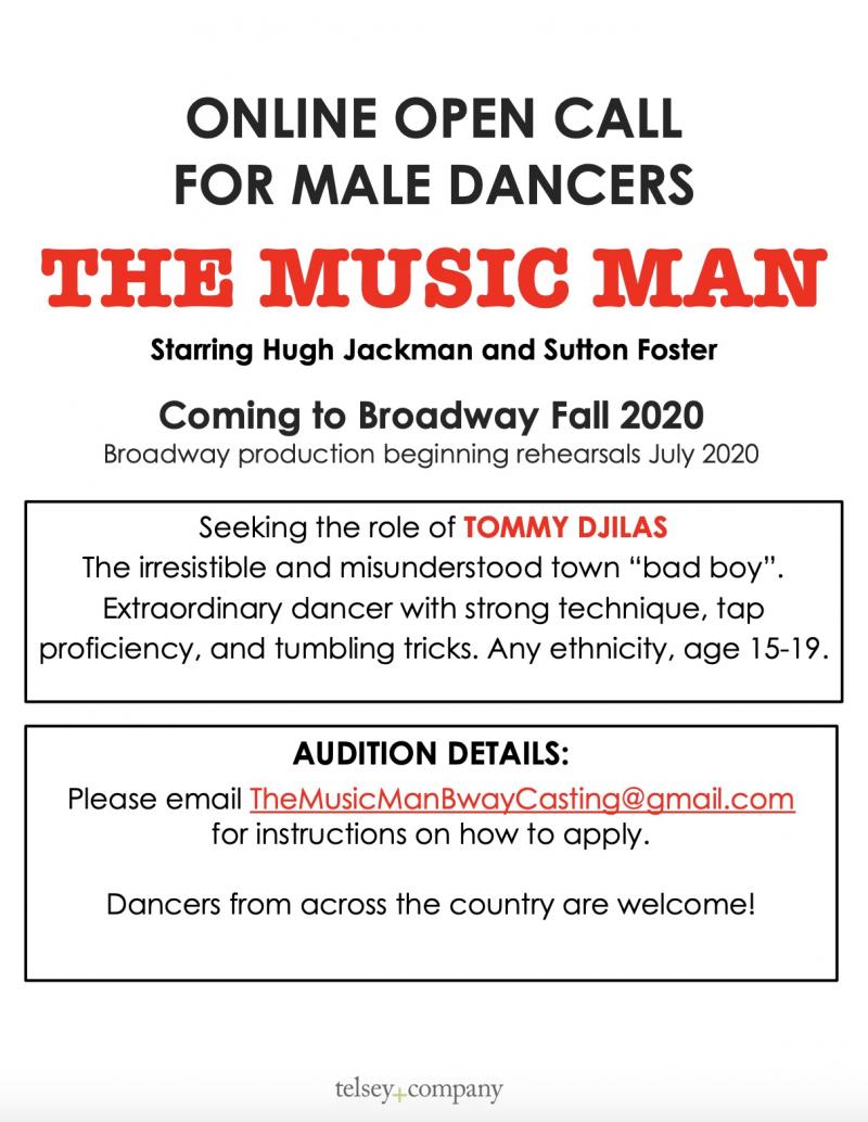 THE MUSIC MAN Is Accepting Online Submissions to Find Tommy Djilas Image