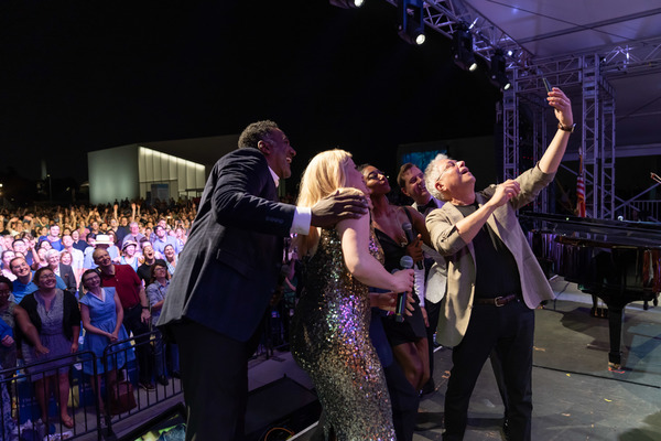 Norm Lewis, Megan Hilty, Patina Miller, Steven Reineke, Alan Menken Photo