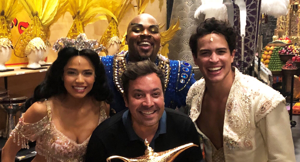Photo Flash: Jimmy Fallon Stops By ALADDIN On Broadway! Image