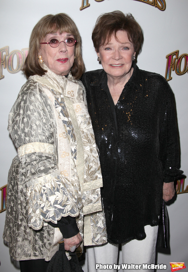Phyllis Newman & Polly Bergen.attending the Broadway Opening Night Performance of 'Fo Photo