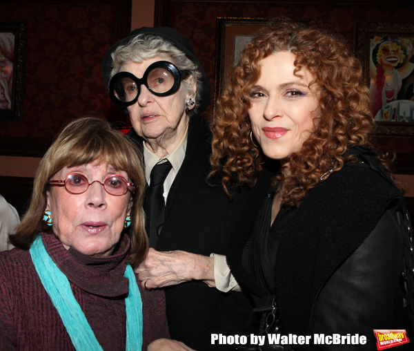 Phyllis Newman, Elaine Stritch & Bernadette Peters  attending a reception celebrating Photo