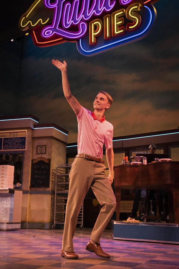 Joe Sugg on stage in Waitress at the Adelphi Theatre London. PRESS ASSOCIATION Photo. Photo