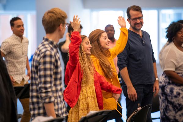 UVU students Lexi Walker, Autumn Best, along with Eric Holmes, writer and lyricist Na Photo