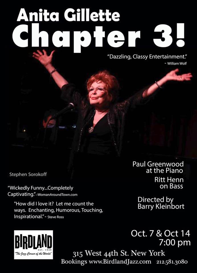 Interview: Anita Gillette of CHAPTER 3! at Birdland 