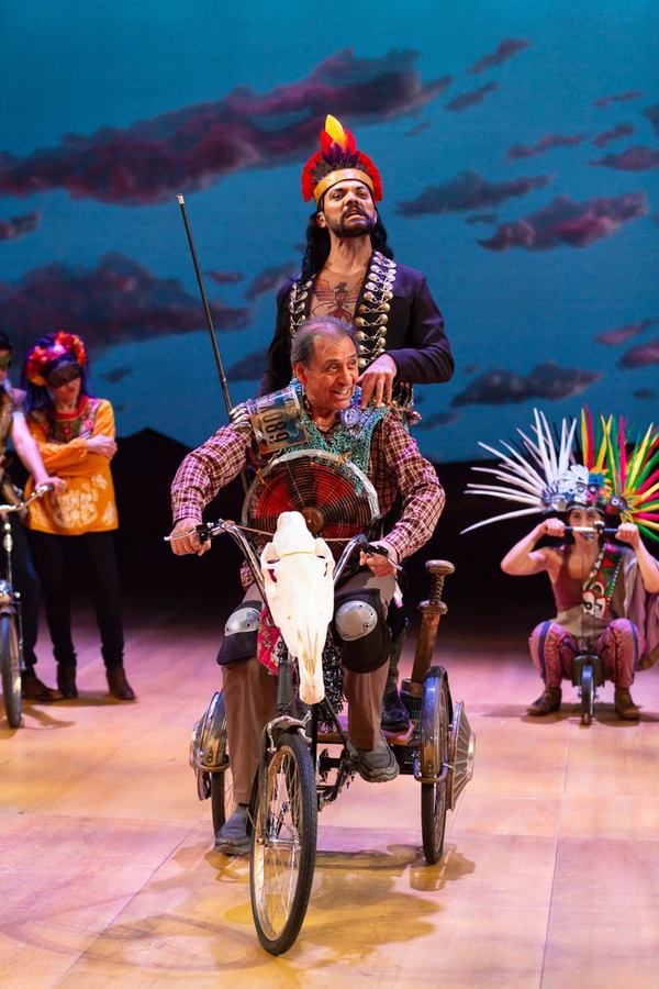 Emilio Delgado (front), Hugo E. Carbajal and the cast of Quixote Nuevo Photo