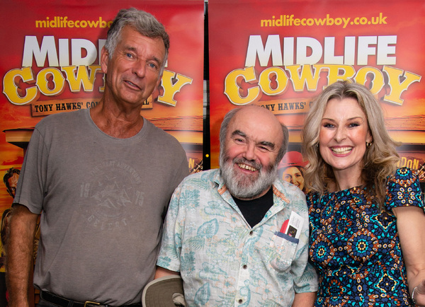 Andy Hamilton, Tony Hawks and Georgina Field Photo