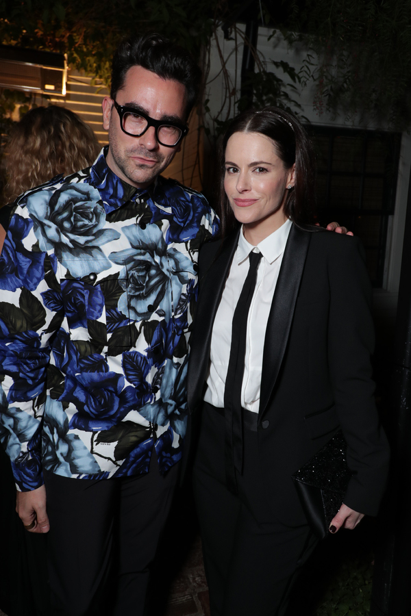 Dan Levy and Emily Hampshire Photo