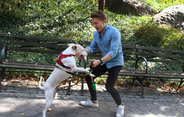 Tails of Broadway: WICKED's Riley Costello Plays Around with Ryder! Image