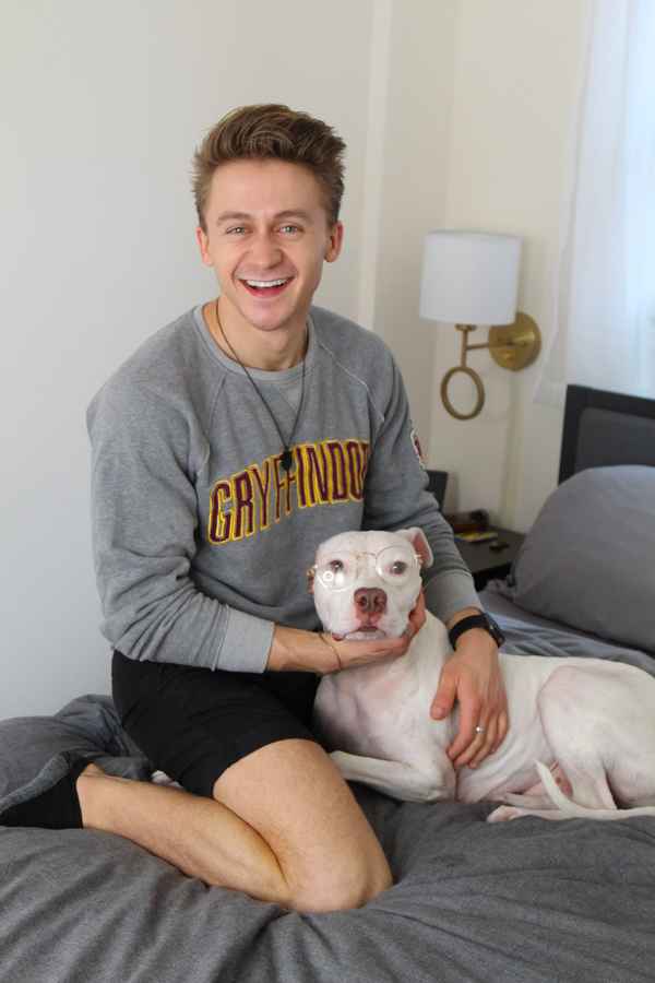 Tails of Broadway: WICKED's Riley Costello Plays Around with Ryder! Image