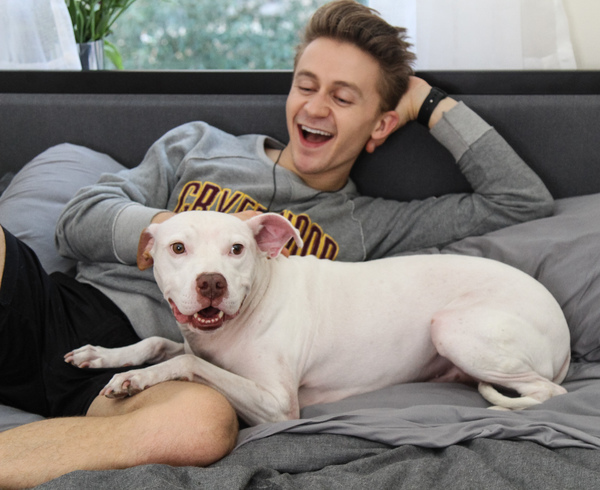 Tails of Broadway: WICKED's Riley Costello Plays Around with Ryder! Image