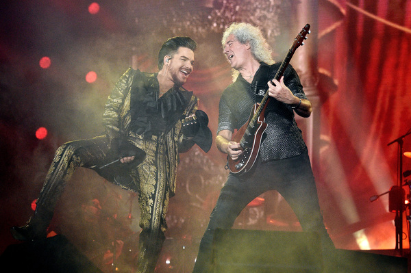 Adam Lambert and Brian May of Queen Photo