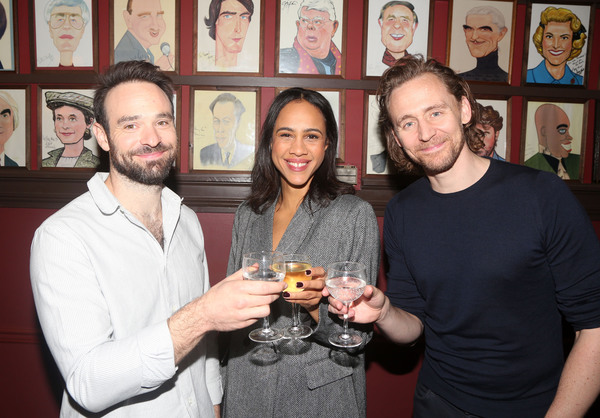 Charlie Cox, Zawe Ashton and Tom Hiddleston  Photo