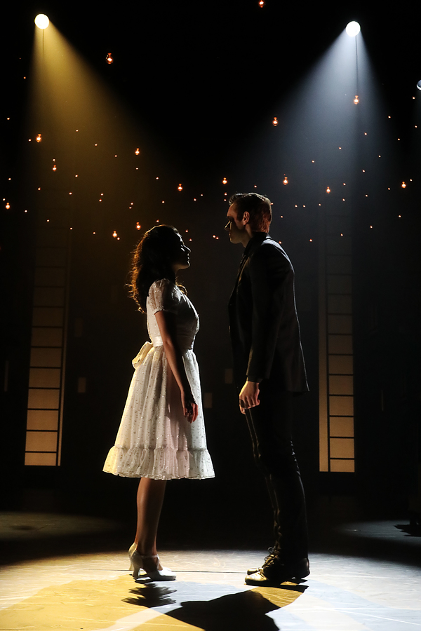 Addie Morales as Maria and Zach Adkins as Tony in WEST SIDE STORY.  Photo