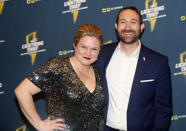 NEW YORK, NY - OCTOBER 16: Music & Lyrics Rob Rokicki and wife pose at the opening ni Photo