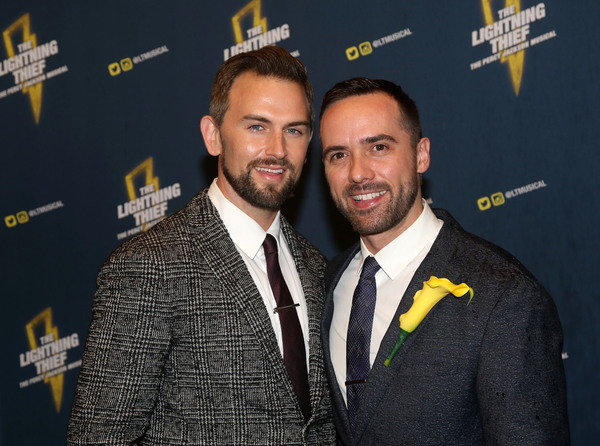 NEW YORK, NY - OCTOBER 16: Daniel Reichard and Choreographer Patrick McCollum pose at Photo