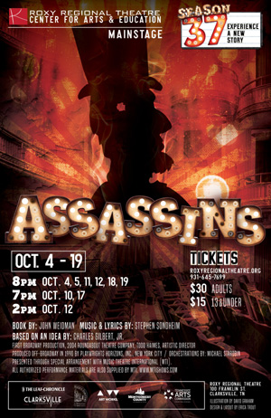 Review: Roxy Regional Theatre's Latest Iteration of ASSASSINS is Brilliant and Chilling Image
