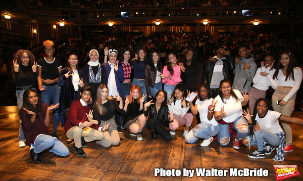Lauren Boyd with Student performers Photo