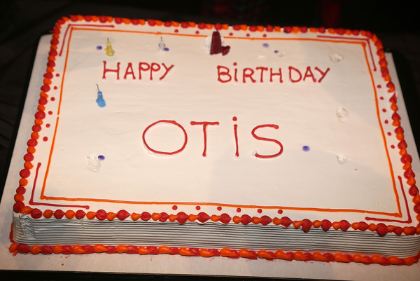 The cake as the cast of "Ain't Too Proud" on Broadway celebrates Otis Williams' 78th  Photo