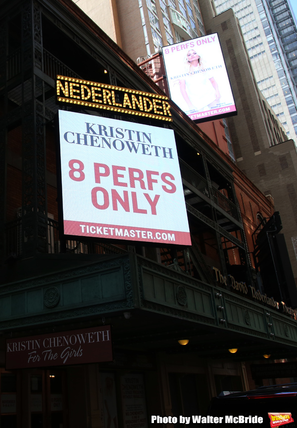 Theatre Marquee unveiling for "Kristin Chenoweth - For The Girls" at the Nederlander  Photo